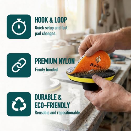 Image of 4 Inch Diamond Polishing Pads 11 PCS Wet /Dry 50-10000 Grit | 5 /8 inch-11 Backer Pad Polish Pad Kit for Concrete Granite Marble Quartz Countertop Stone Rock for Drill Grinder Polisher