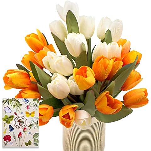 SNAIL GARDEN Artificial Tulip Flower Bouquets Cover