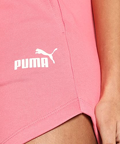 Image of Puma Women's ESS High Waist Shorts | Comfortable Cotton-Blend High Waist Knitted Shorts for Women | Ribbed Waistband | Ideal for Gym, Travel & Everyday Wear