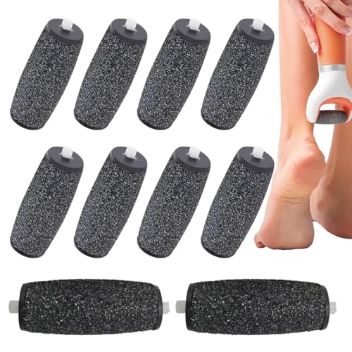 10 Piezas Rodillos Extragruesos,Compatible con Scholl Velvet Smooth y Doctor Scholl,Recambios para un Cuidado Eficaz de los Pies,para Quitar Durezas con Lima Pies Eléctrica