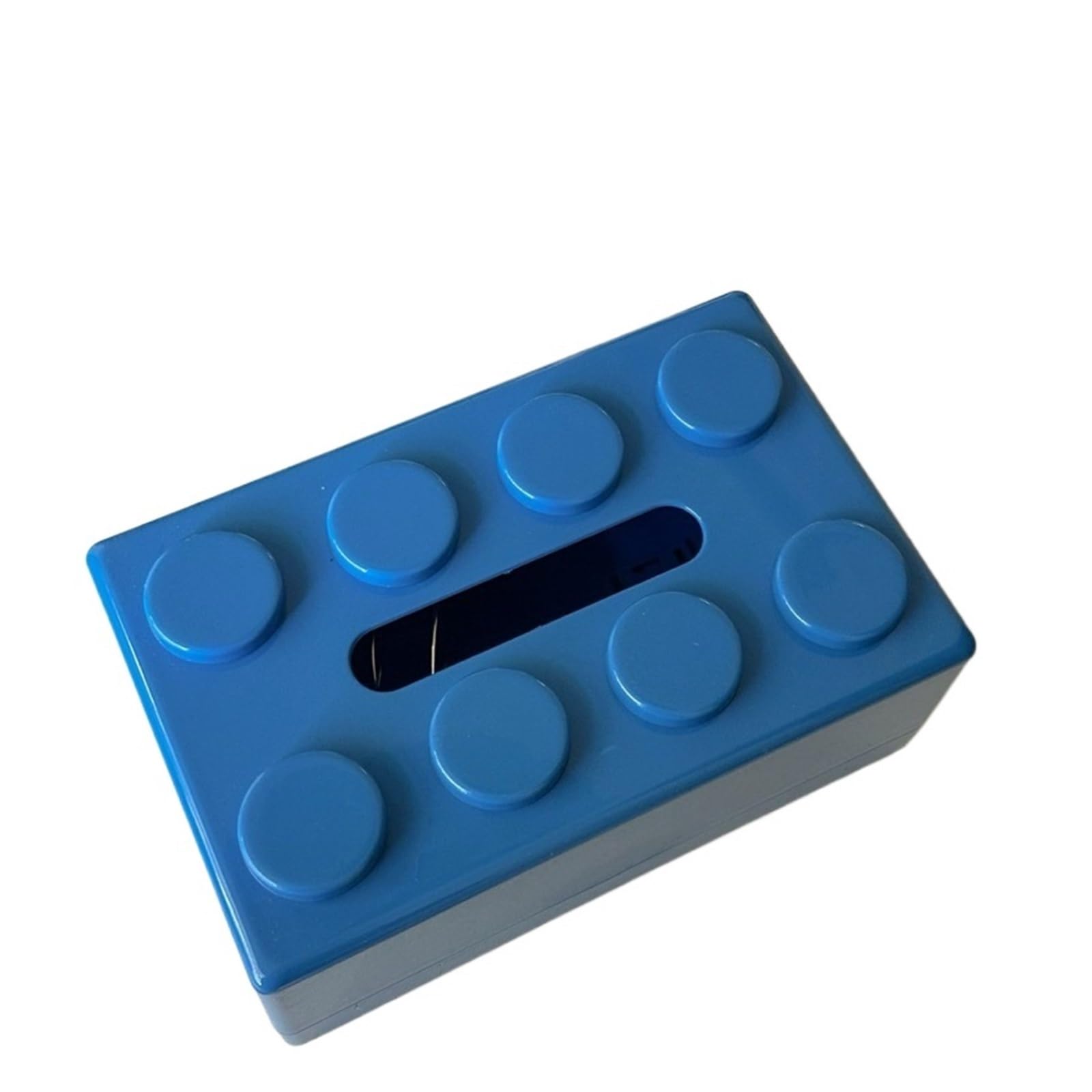 Tissue Box 1PC Creative Cartoon Building Block Tissue Box with High Aesthetic Value for Household Napkins Paper Drawer Storage Box(Blue)
