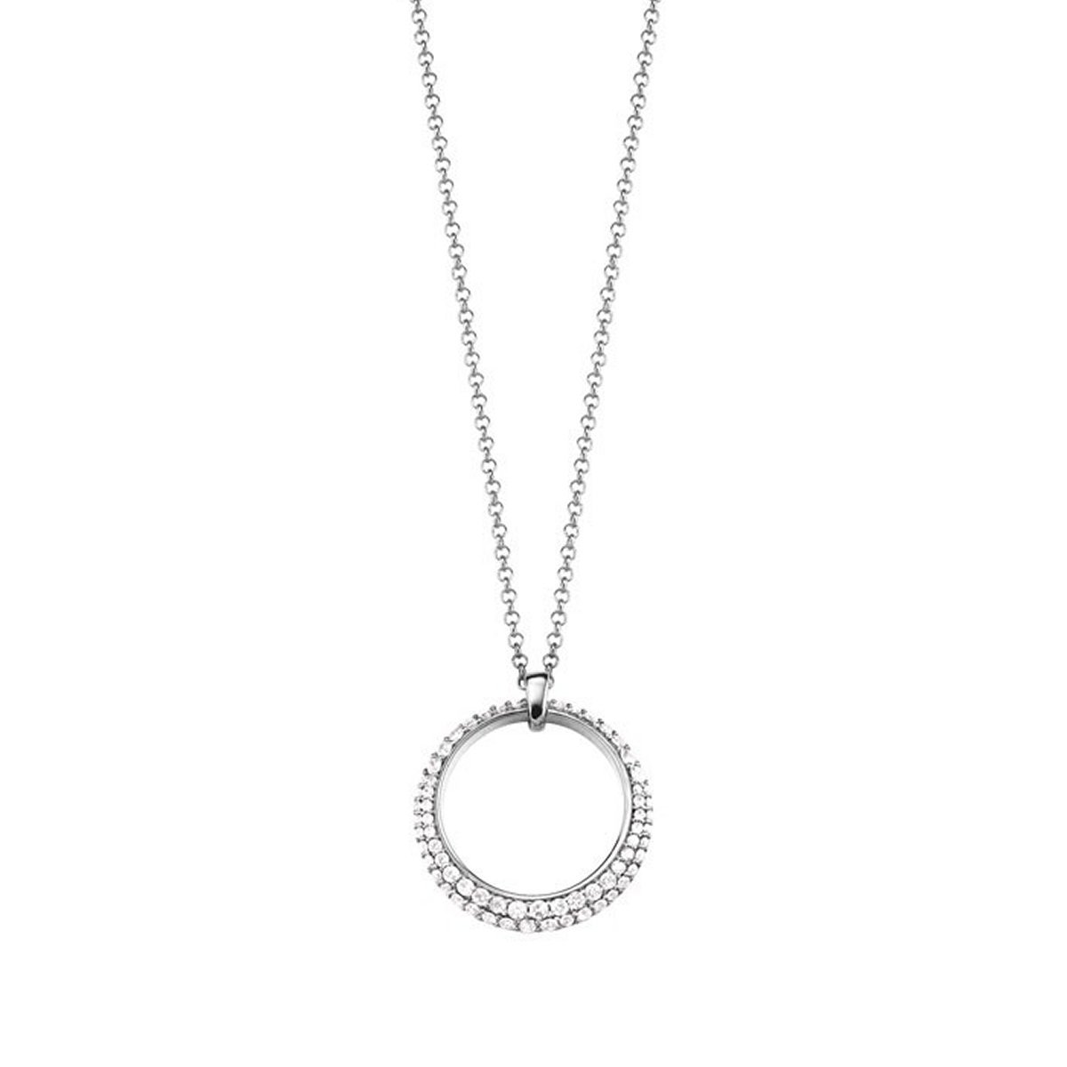Esprit Catenina Con Pendente In Argento 925 E Zirconia Cubica – Collana Donna 420 Mm – Moderna Ed Elegante, Cod. S.ESNL91799A420