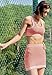 Panadila Womens 2 Piece Skirt Set Workout Outfits Tennis Skorts with Built-in Shorts and Sports Bra Gym Yoga (Dusty Pink,XS)