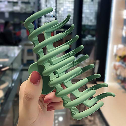 image for pengxiaomei 4 pcs Matte Plastic Hair Claw Clips, Nonslip Large Girls H