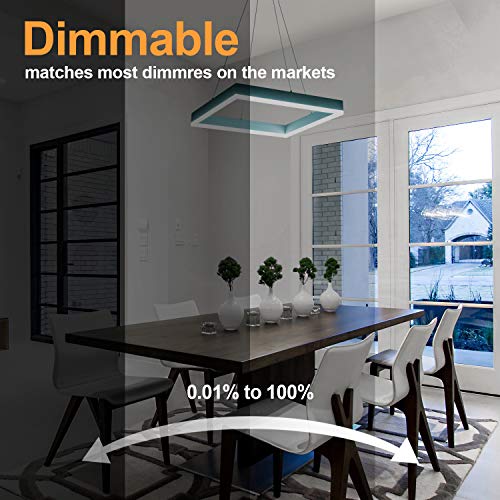 Royal Pearl Modern Chandelier Square Led Chandelier Dimmable Comtemporary Led Pendant Light Foyer Chandelier For Dining Room Kitchen Office, Cool White 6000K Silver #TOP2