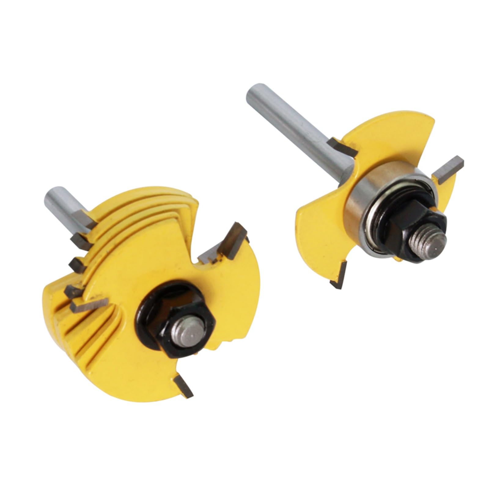 2 sztuk 1/4 "6mm Shank 6 sztuka frez do rowków 3 skrzydło zestaw bitów do frezowania dłuto do obróbki drewna narzędzie do cięcia czopów do narzędzia do obróbki drewna(6mm Shank)