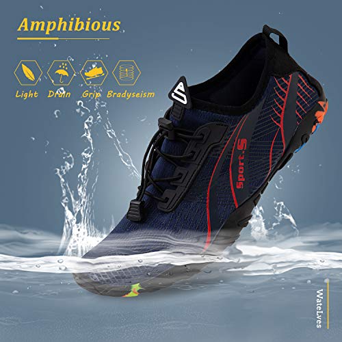 Image of WateLves Water Shoes Mens Womens Beach Swim Shoes Quick-Dry Aqua Socks Pool Shoes for Surf Yoga Water Aerobics