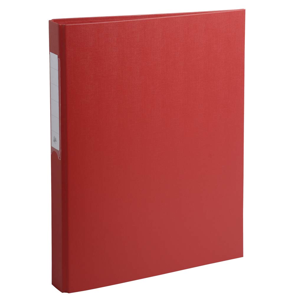 Exacompta - 54385E - Conf. da 10 Raccoglitori Foderati Polipropilene - 2 Anelli Tondi 25 mm in Terza di Copertina - Dorso 40 mm - F.​to Esterno 25.5x32 cm per A4 - Colore Rosso