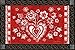Folk Valentine Doormat by MatMates