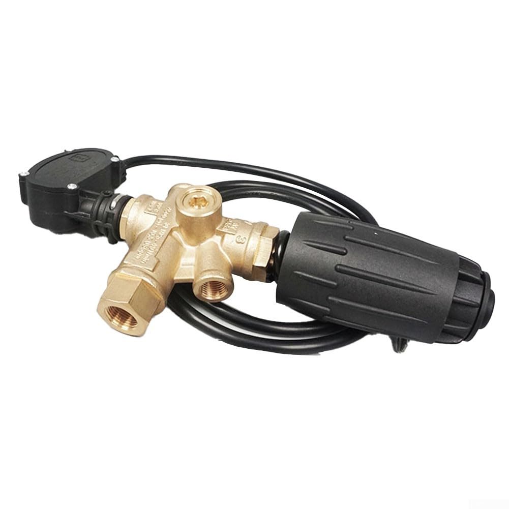 Válvula de descarga de metal con interruptor de presión para lavadora a presión VRT3-310PS6, pieza de bomba de limpieza de alta presión, fácil instalación, amarillo, paquete de 2