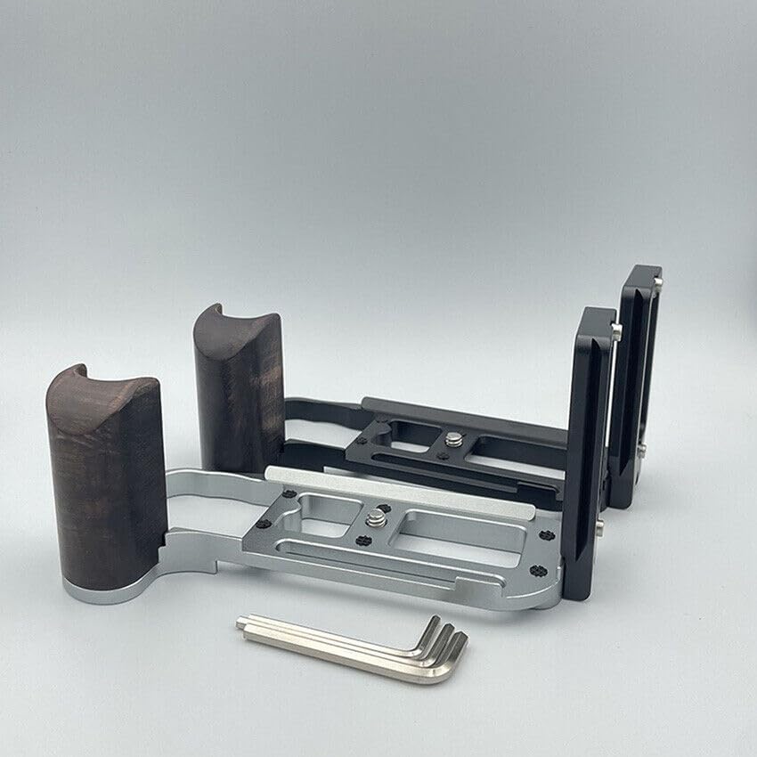 Camera Accessory Multitool - Wood Handle, Quick Release Plates, Double Handle