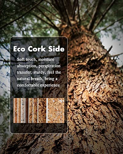 Image of YSAGi Eco Cork Desk Pad, Leather Deskpad, Double-Sided Desk Mat,Waterproof Large Mouse Pad, Non-Slip Mouse Mat, Laptop Desk Table Protector, Writing Pad for Office /Home(35.4 inchx17 inch,Olive Green+Cork)