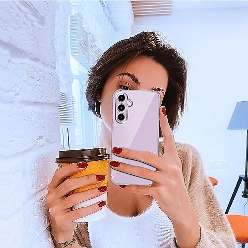 Image of Lustree Back Cover Transparent Case Compatible with Samsung Galaxy S23 | Clear + TPU Case with 4 Corner Air Cushion Protection & Camera Protection | Slim& Stylus Cover