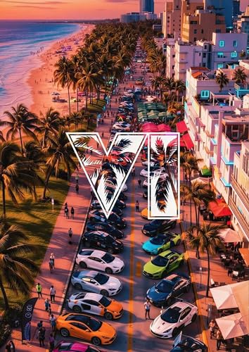 Frenchiart Poster Métallique GTA 6 GTA VI v3 – Grand Theft Auto – 30 x 42 cm – Avec Aimant...