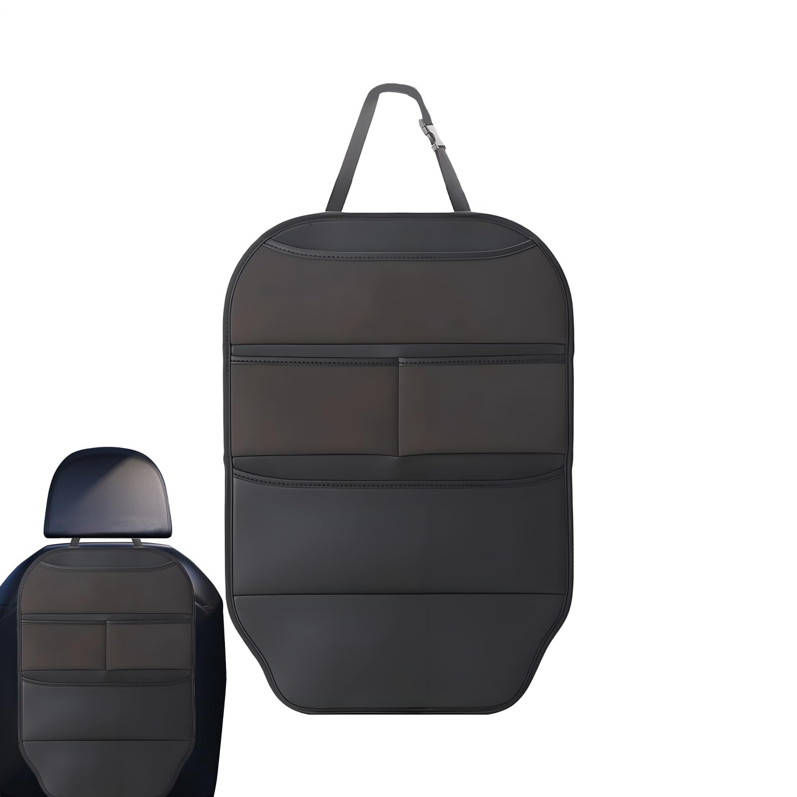 Organizador del Asiento Trasero del Coche Accesorios de Piel PU para | Protector Para Asiento De Coche Para Niños Mascotas Tabletas Teléfonos Libros Bebidas Juguet