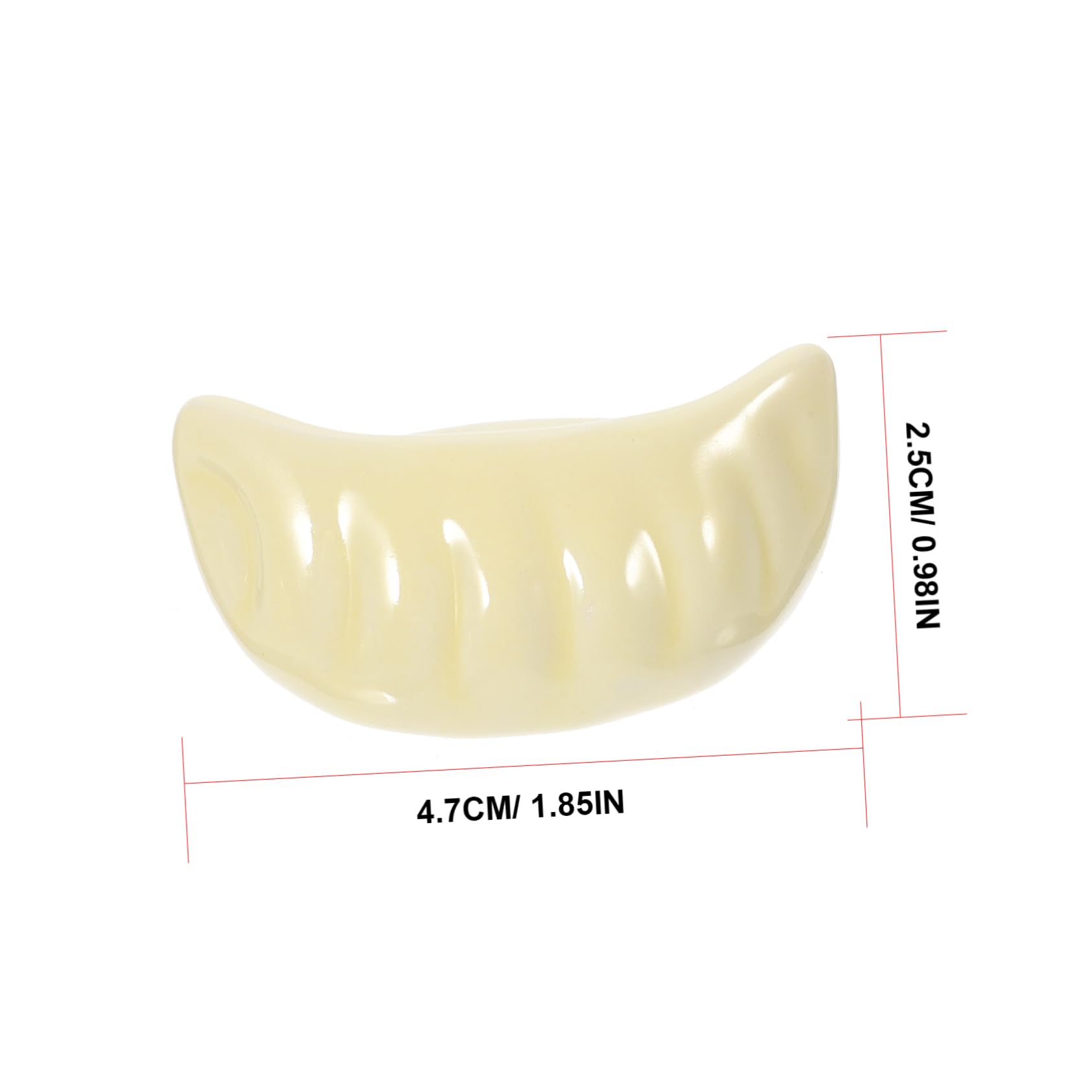 Repose-Baguettes, Supports pour Baguettes de Restaurant, Lot de 4, Beige, en céramique en Forme de Ravioli, 4,7 x 2,5 x 2,0 cm