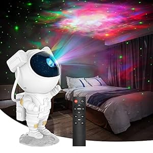 Lumière de Projecteur de Galaxie d’astronaute, YWSS Projecteur d’étoiles Lampe, Veilleuse projecteurs avec Télécommande pour Decoration Chambre Partie, Cadeaux pour les Enfants et Adultes
