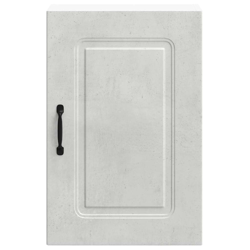 Küchen-Hängeschrank Kalmar, Wandschrank in Betongrau aus Holzwerkstoff, kompakter Küchenschrank mit Stauraum, 40 x 31 x 60 cm, Wandregal zur Küchenorganisation