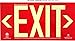 Photoluminescent Exit Sign Red - Aluminum - UL 924 Code Approved/IBC/NFPA 101 | NightBright USA Part Number ULR-050