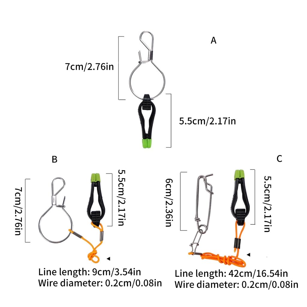Clip di rilascio della linea Power Grip Morsetto a scatto per lenza da