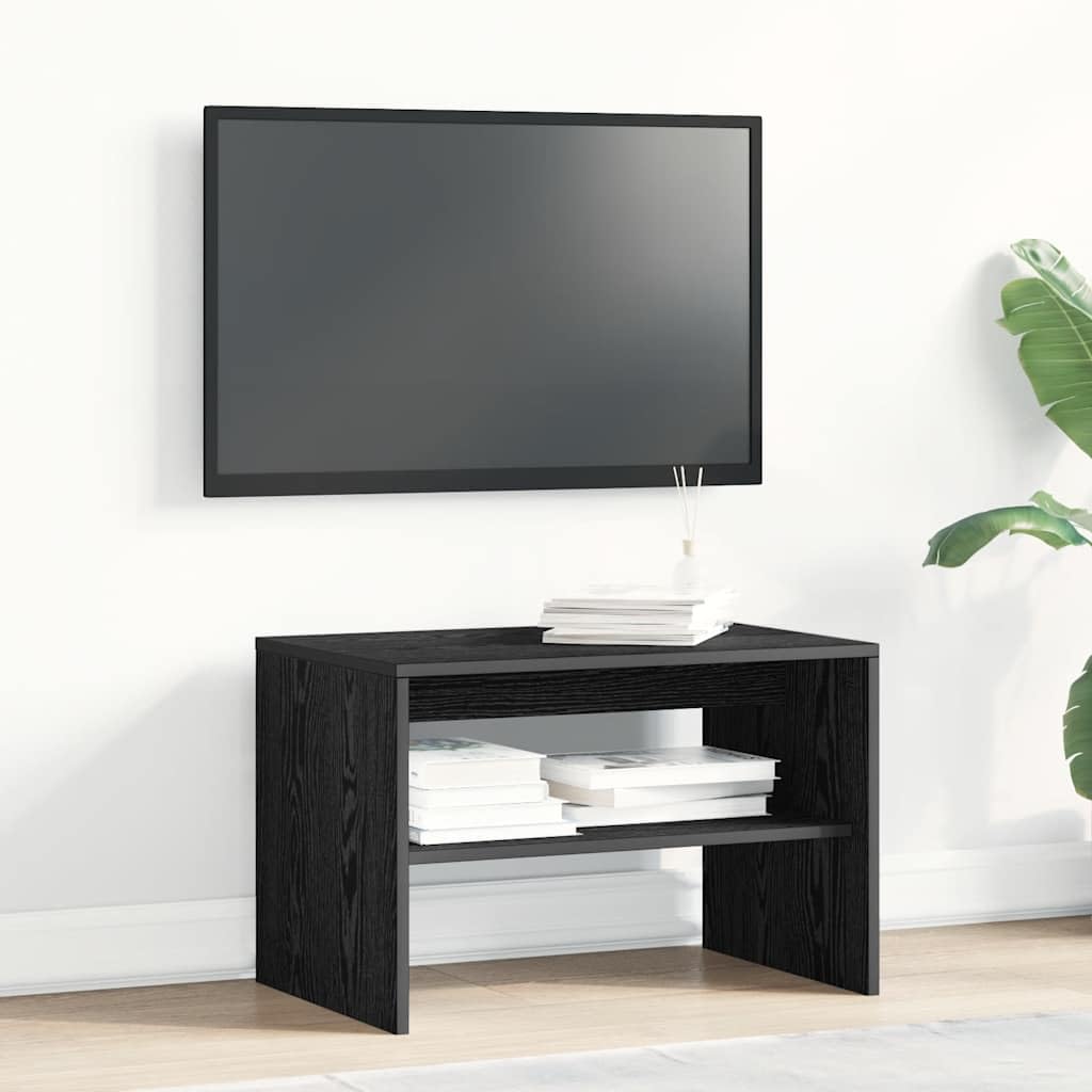 vidaXL TV-Schrank Schwarz Eichen-Optik 60x40x40 cm Holzwerkstoff, TV-Möbel, Fernsehtisch, Medienschrank, Fernsehschrank, TV-Konsole, TV-Bank, TV-Regal