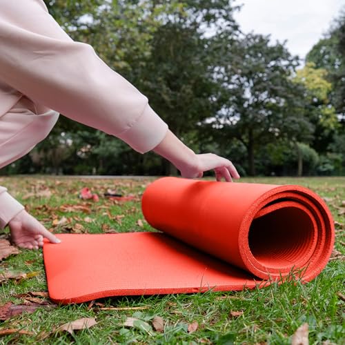 Image of BalanceFrom GoCloud All-Purpose 1-Inch Extra Thick High Density Anti-Tear Exercise Yoga Mat with Carrying Strap