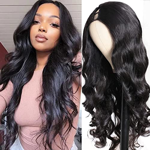 Dosacia V Part Wigs Human Hair Body Wave Brazilian Virgin Human Hair Wigs For Black Women Upgrade U Part Wigs Glueless F