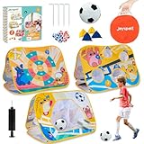 Giant 3-in-1 Bean Bag Toss Game for Kids, Toddler Toys Soccer Goal Board, Dartboard with Sticky Balls, Outside Carnival Combo Set for Backyard Beach Lawn Party Fun, for Boys Girls