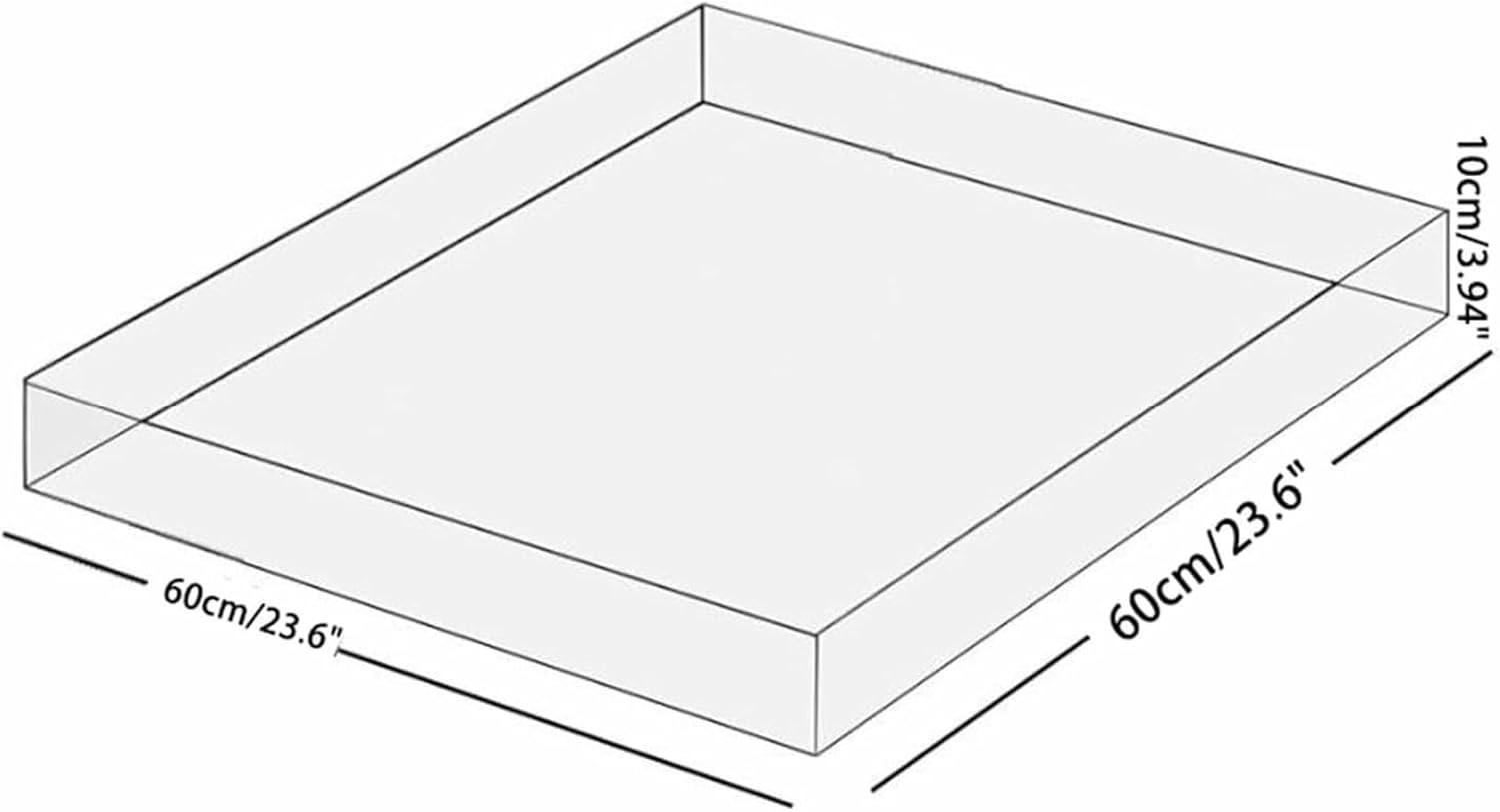 Floating Photo Posing Props, Acrylic Display Case Showcase, Photography Shooting Tray, Clear Shallow Water Tank, Portable Food Cosmetic Storage Box