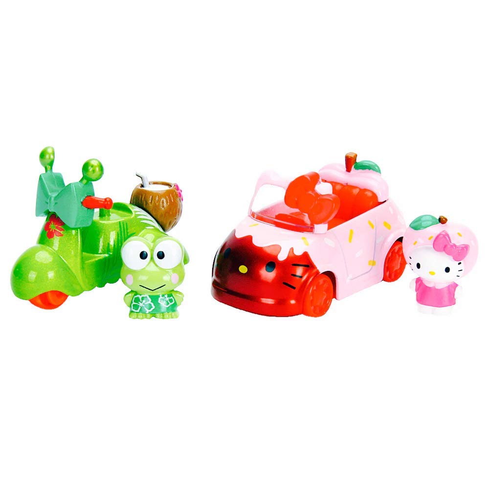 Hello Kitty Dazzle Dash Friends Apple Coupe & Keroppi Scooter