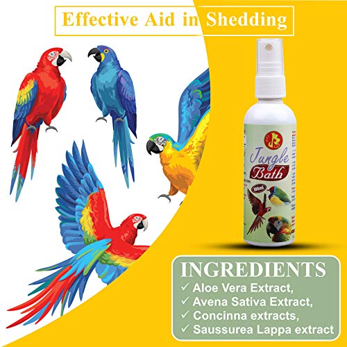 Image of Pet Care International (PCI) Bird Supplement Jungle Bath Spray || Provide Healthy Feathers || Healthy Bird Bath Healthcare (100ML, Jungle Bath)