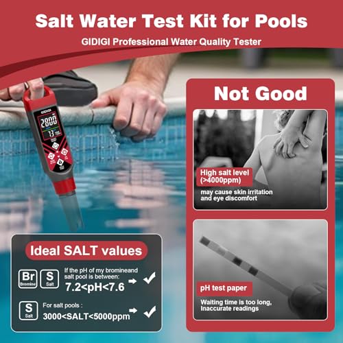 digital pool salt tester amp ph meter water quality tester with color screen for pool aquarium hot tub hydroponics 01 high accuracy salinity tester pool water testing kit for saltwater aquarium