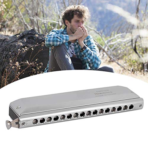 MAGT Harmonica Chromatique, Harmonica Chromatique Professionnel Harmonica Blues Harmonica 16 Trous pour Débutant Adultes… - Les Beatles, Paul McCartney, John Lennon, RIngo Starr, George Harrison MAGT Harmonica Chromatique, Harmonica Chromatique Professionnel Harmonica Blues Harmonica 16 Trous pour Débutant Adultes… – Image 3