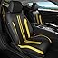Luxuperce Seat Covers Custom Fit For Chevrolet Camaro 2016-2024 6th Gen Camaro LT LS RS SS ZL Coupe/Convertible Models Faux Leather Vehicle Protect