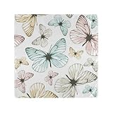 Auskid Colorful Butterflies Cloth Napkins Set of 6, Washable Polyester Dinner Napkin, 20 x 20 Inch T