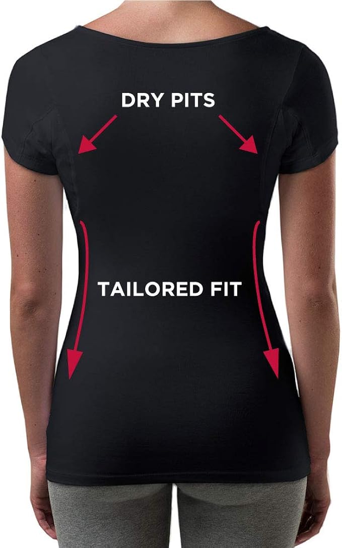 sweat proof t shirts women's