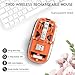 MAGIC-REFINER HXSJ Kabellose Maus Bluetooth, 2,4GHz+Bluetooth 5.0 Funkmaus Wiederaufladbare Leise Ultra Slim 2400DPI, Gaming Maus Transparente, Akkuladestand Sichtbar, für Laptop/PC/Mac/Tablet, Orange