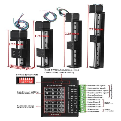 Kit lineal CNC de eje XYZ compacto con mesa deslizable tipo T y motor paso a paso Nema11 8