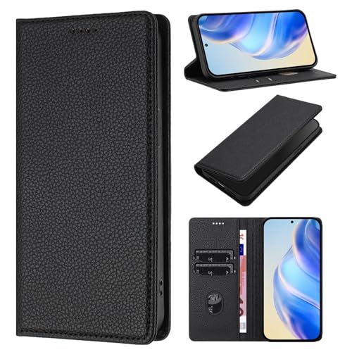 Étui Samsung S26 Edge noir clapet magnétique housse portefeuille protection intégrale