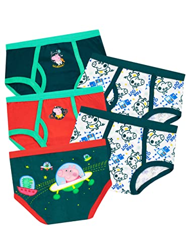 Peppa Pig Boys George Pig Underwear Pack of 5 Briefs for Kids