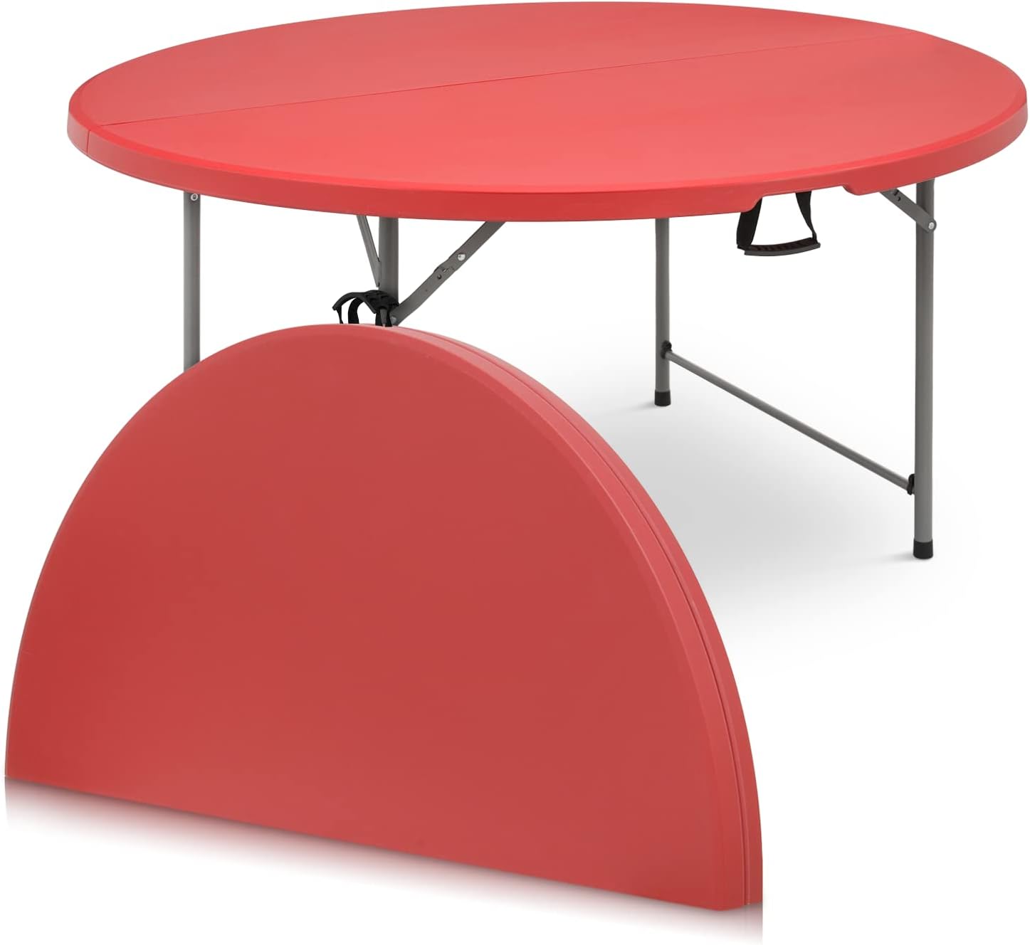Magshion 60" Folding Plastic Table, FoldinHalf Heavy Duty
