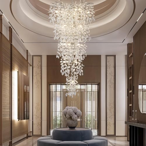 H63 Crystal Chandelier for High Ceilings