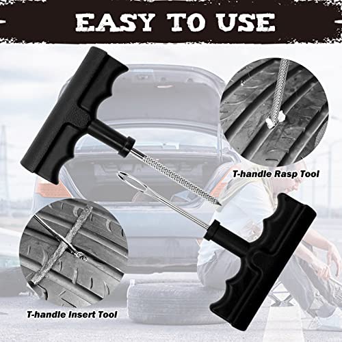 Bvrila Tire Repair Kit, Heavy Duty Tire Plug Kit For Flat Tire Puncture Repair, 10 Pcs Value Pack, Car Emergency Tool Kit Fit For Autos, Cars, Motorcycles, Trucks, Rvs #TOP2