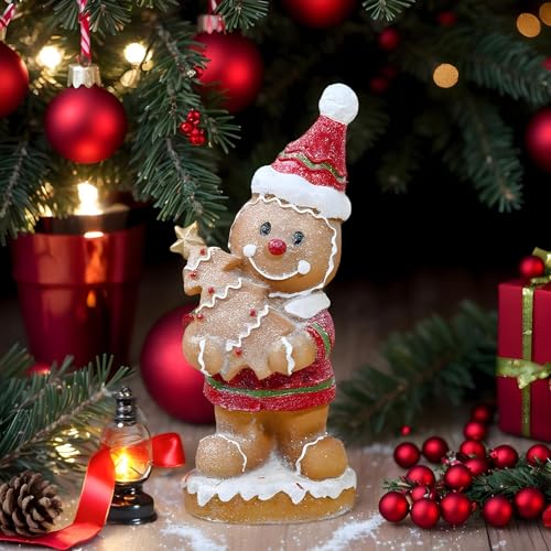 Statuettes de Noël d'intérieur en résine pour table et bibliothèque