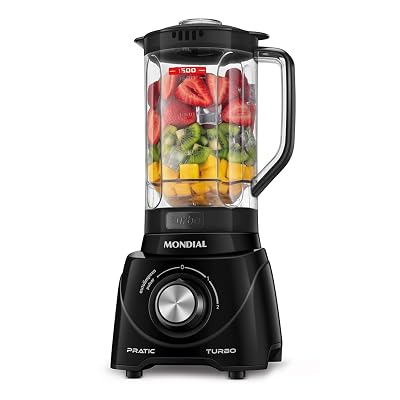 MONDIAL Liquidificador Pratic Turbo, Preto, 550W, 110V - L-98-B