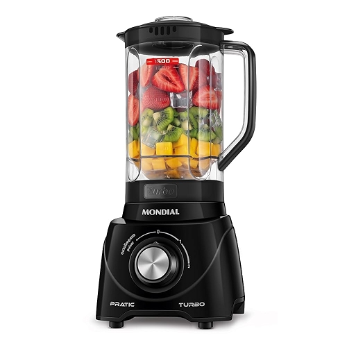 MONDIAL Liquidificador Pratic Turbo, Preto, 550W, 220V - L-98-B