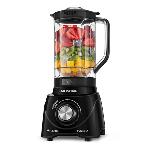 Liquidificador Pratic Turbo, Mondial, Preto, 550W, 110V - L-98-B