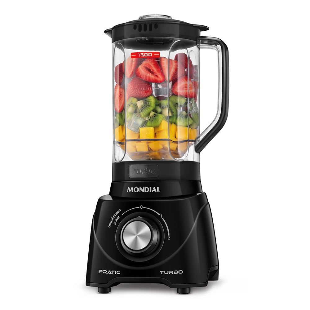 MONDIAL Liquidificador Pratic Turbo, Preto, 550W, 220V — L-98-B