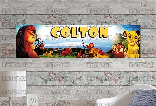 KATONAH Customized Name Painting The Lion King Poster with Your Name On It Personalized Banner