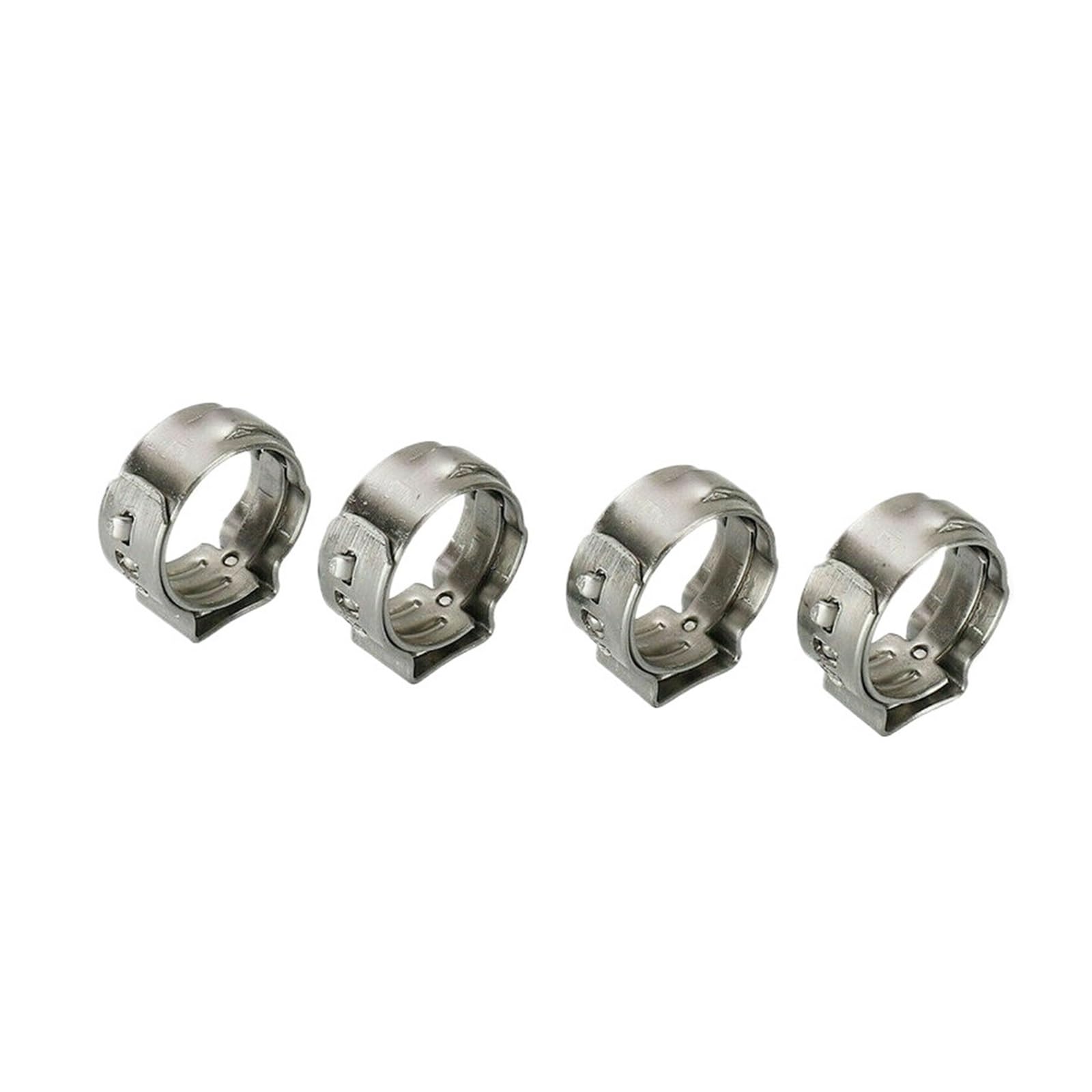 80 Stück Edelstahl Ohr Stufenlose Klemme Schneckenantrieb Kraftstoff Wasser Schlauch Rohrschellen Clips Cinch Ringe Crimpzange Kit